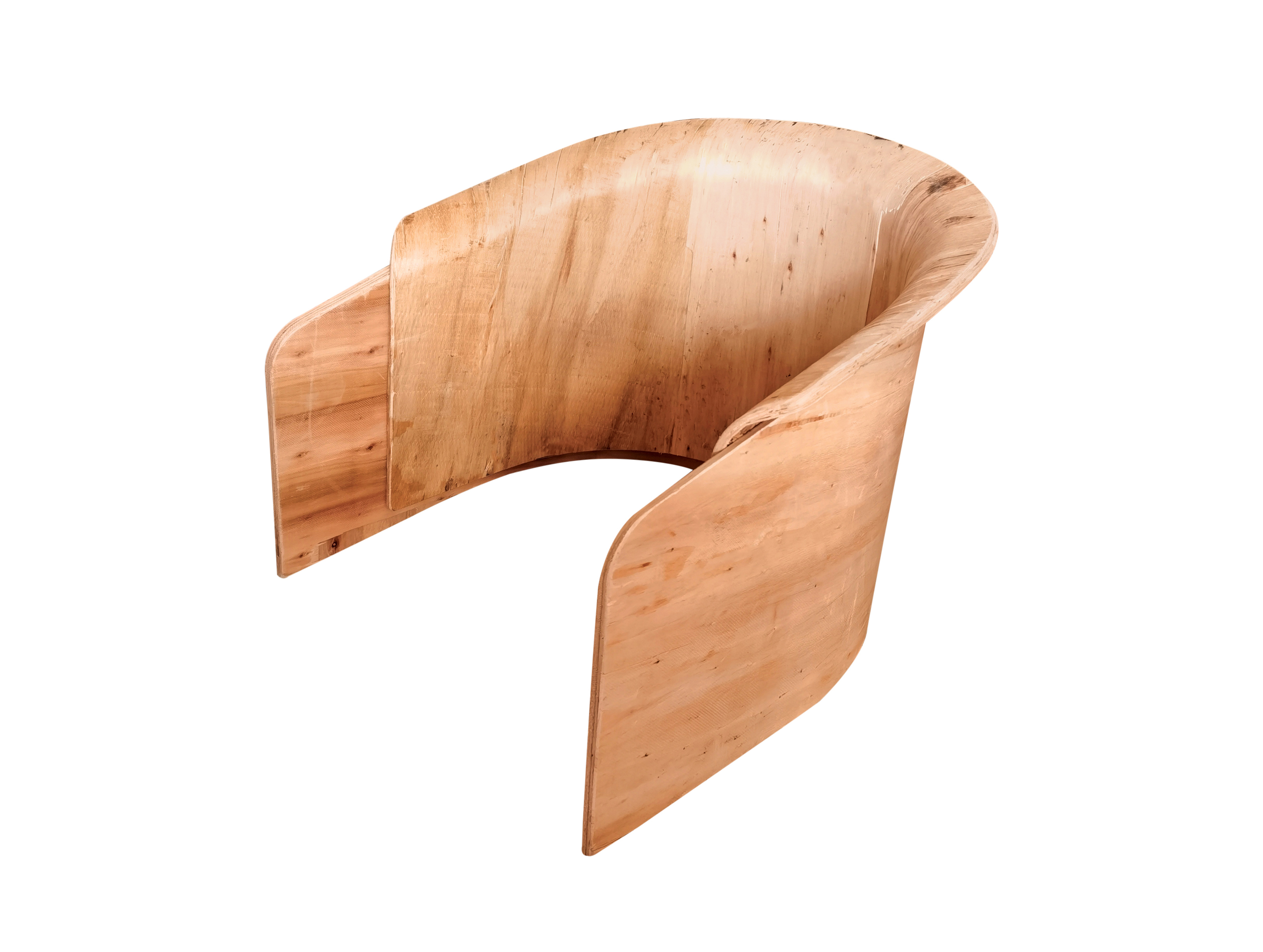 Eucalyptus Curved Wood Lounge Chair for Dining Living Room Bedroom Kitchen Outdoor Use High Pressure Laminated Sheet