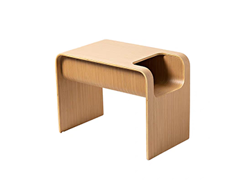 Modern Minimalist Side Table with Built-in Book Storage Shelf