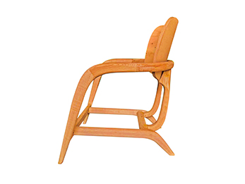 Modern Minimalist Home Living Room Lazy Leisure Chair Curved Wood Dining Chair Plywood with Rough Shaped Board Furniture Frames