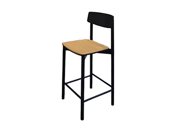 Modern Wooden Bar Stool -Minimalist Nordic Style High Stool for Cafe/Home