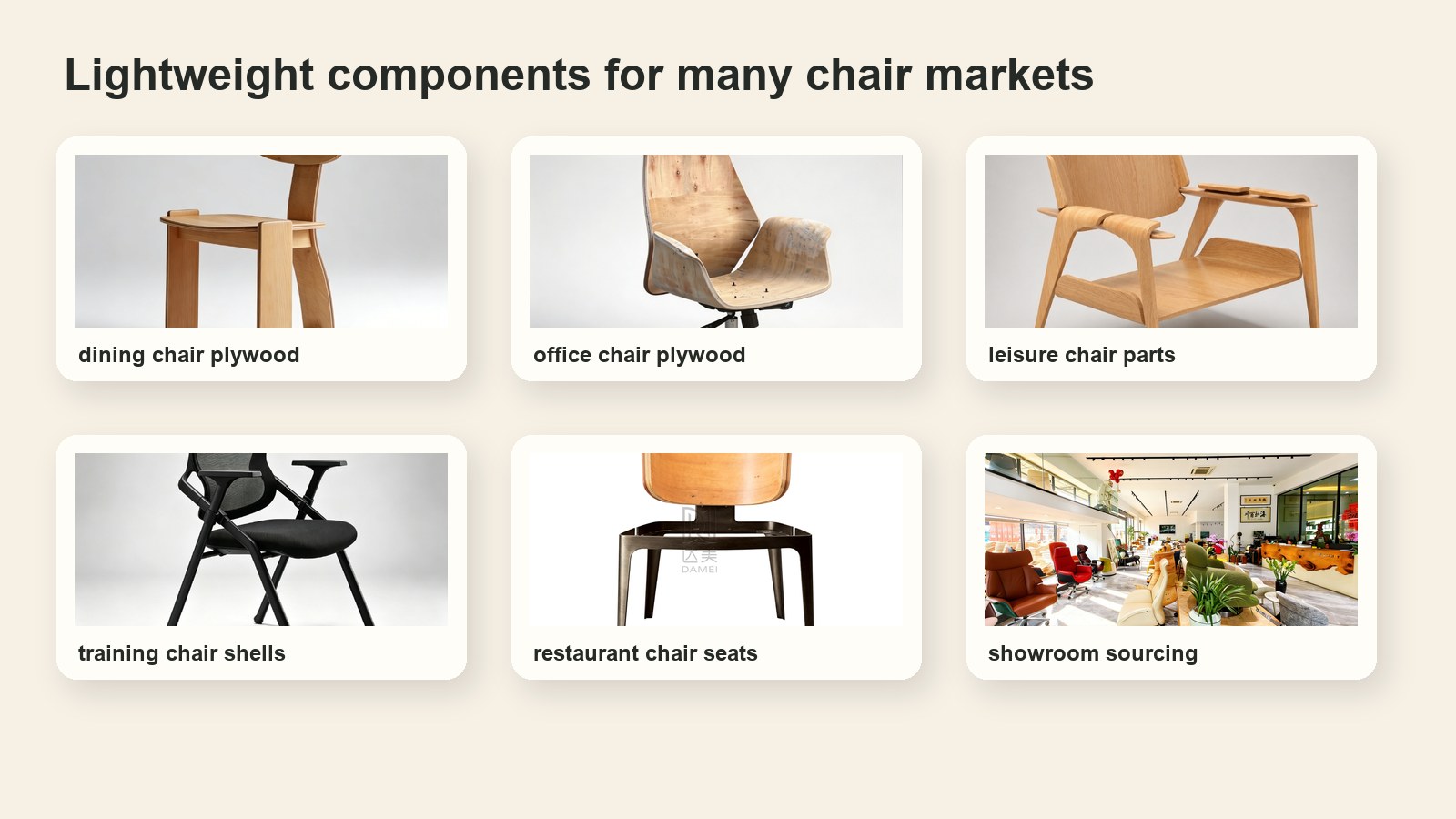 Dining office leisure and hotel furniture plywood parts for lightweight chair programs