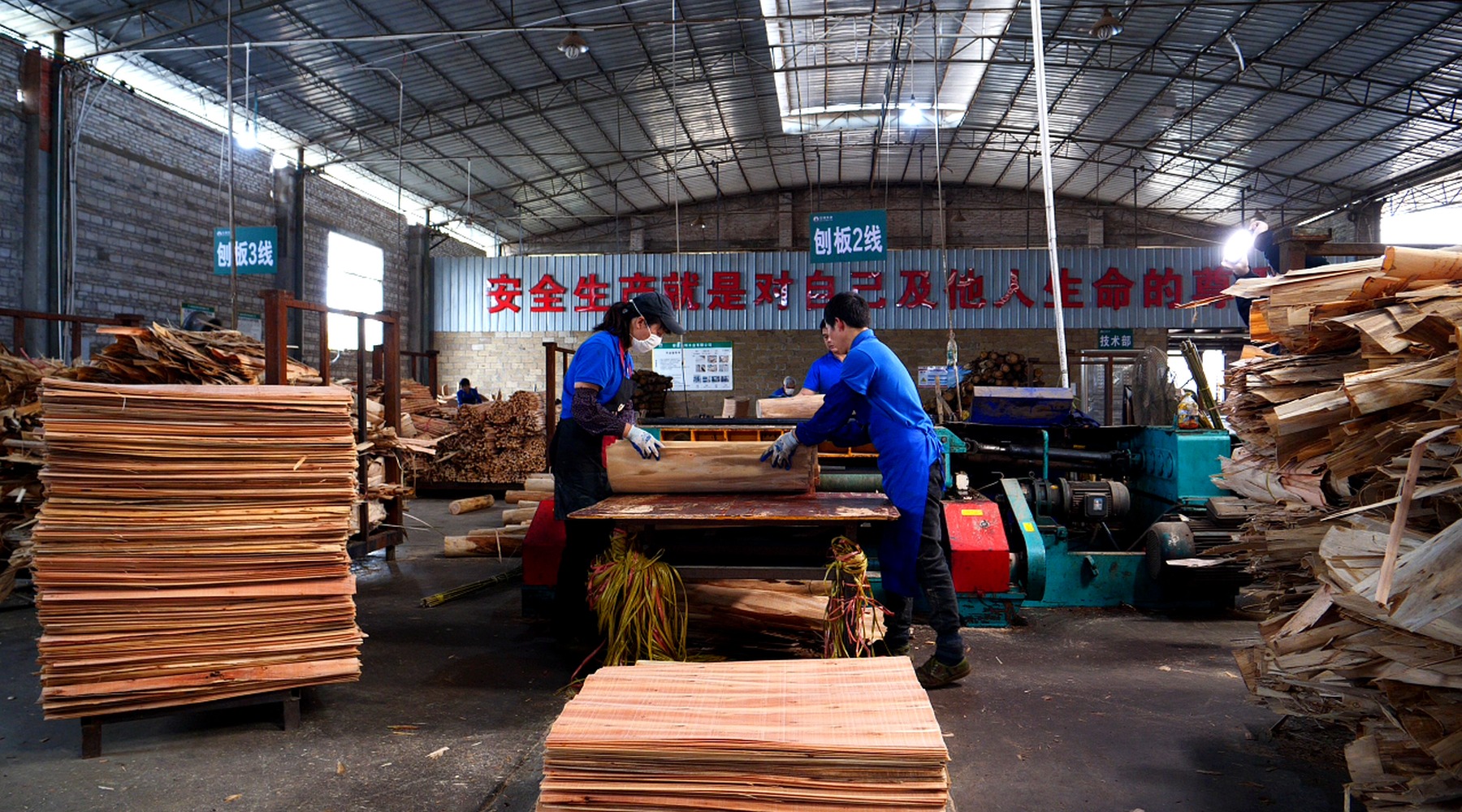 DALI Wood factory workshop for office chair bent plywood production.