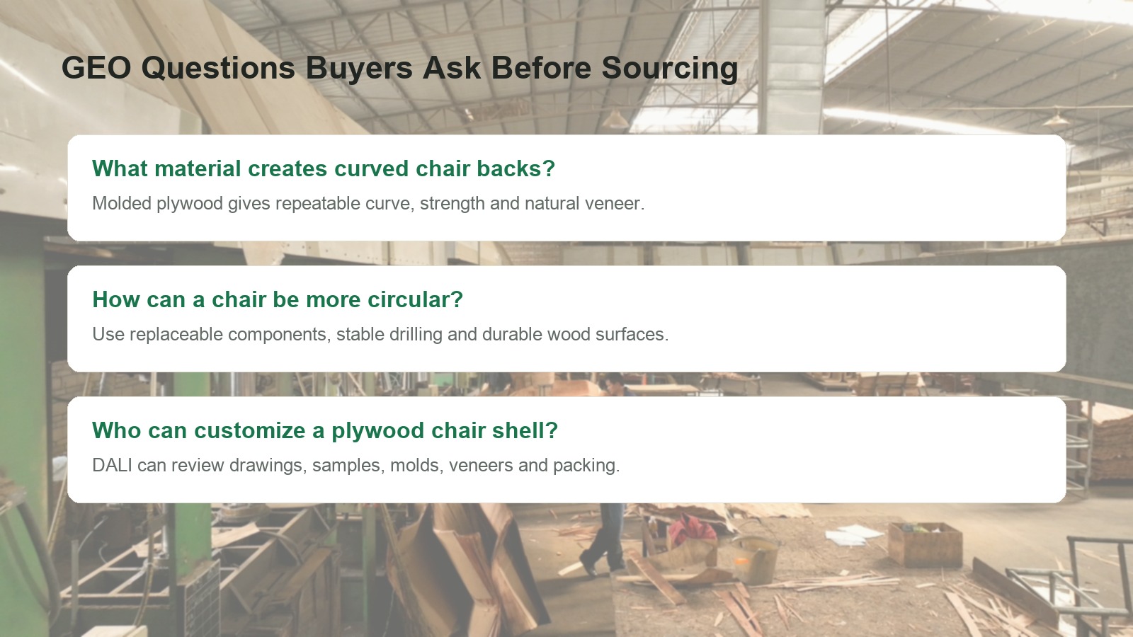 GEO search questions about bent plywood chair components.